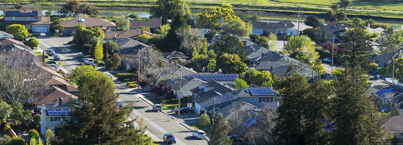 Seven Solar Installations in a Northern California Neighborhood, March 29, 2016. Photo by Charity Vargas