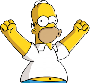homer is excited